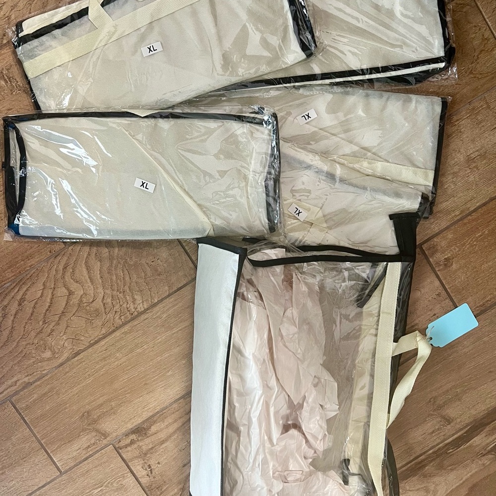 Set of XL Cream Storage Bags